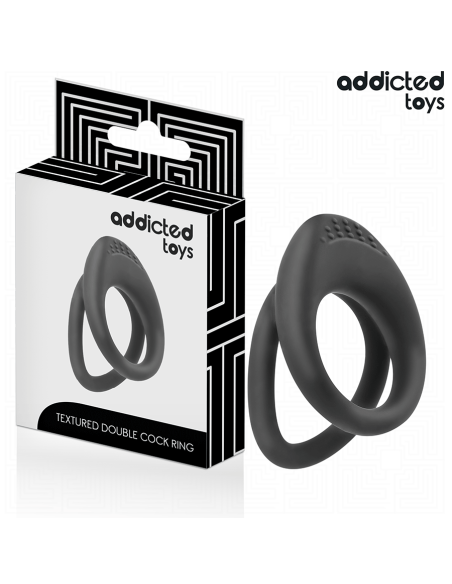 ADDICTED TOYS - ANILLO TEXTURIZADO DOBLE PARA EL PENE