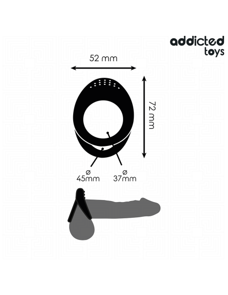 ADDICTED TOYS - ANILLO TEXTURIZADO DOBLE PARA EL PENE