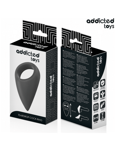 ADDICTED TOYS - ANILLO CON FORMA DE LÁGRIMA PARA EL PENE