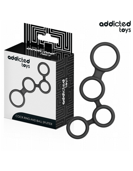 ADDICTED TOYS - ANILLO PARA EL PENE CON DIVISORES PARA TESTÍCULOS
