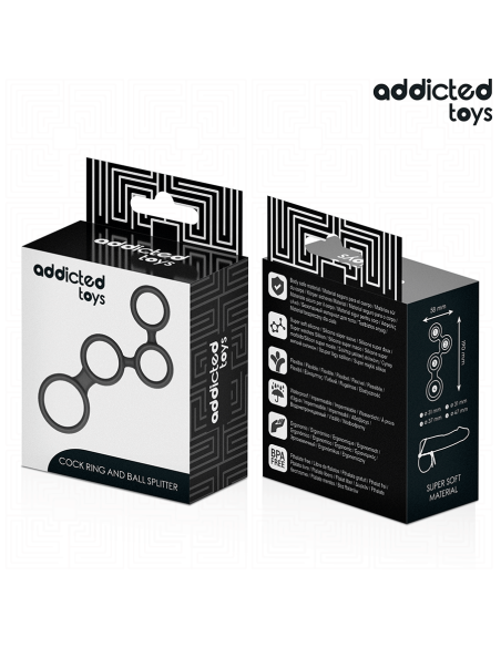 ADDICTED TOYS - ANILLO PARA EL PENE CON DIVISORES PARA TESTÍCULOS