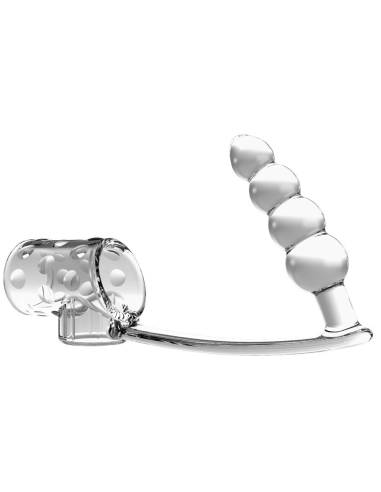 PRETTY LOVE - FUNDA PARA PENE CON PLUG ANAL TRANSPARENTE