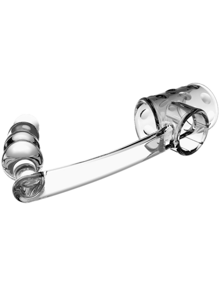 PRETTY LOVE - FUNDA PARA PENE CON PLUG ANAL TRANSPARENTE