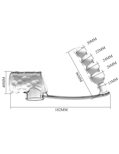 PRETTY LOVE - FUNDA PARA PENE CON PLUG ANAL TRANSPARENTE