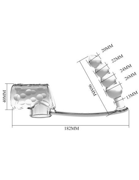 PRETTY LOVE - FUNDA PARA PENE CON PLUG ANAL TRANSPARENTE