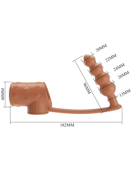 PRETTY LOVE - FUNDA PARA PENE CON PLUG ANAL NATURAL