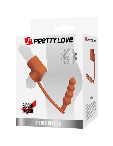 PRETTY LOVE - FUNDA PARA PENE CON PLUG ANAL NATURAL