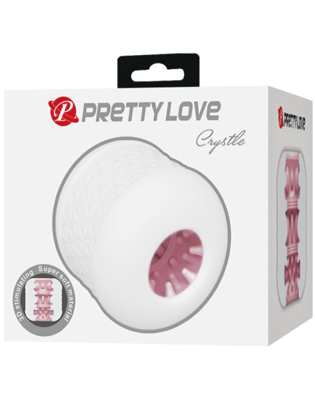 PRETTY LOVE - CRYSTLE MASTURBADOR MASCULINO BLANCO
