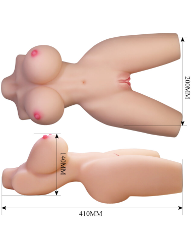 CRAZY BULL - LILY TORSO FEMENINO REALISTA VAGINA Y ANAL 4 KG