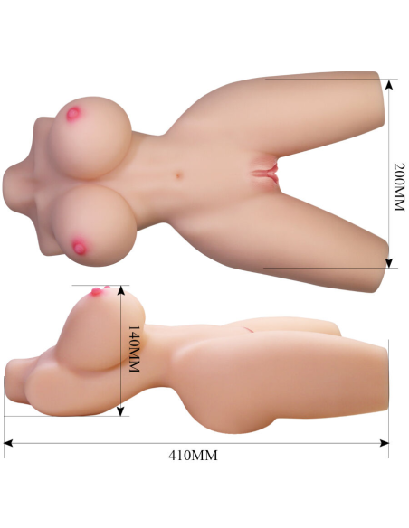CRAZY BULL - LILY TORSO FEMENINO REALISTA VAGINA Y ANAL 4 KG