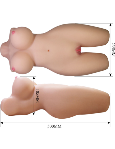 CRAZY BULL - MIA TORSO FEMENINO REALISTA VAGINA Y ANAL 8.5 KG