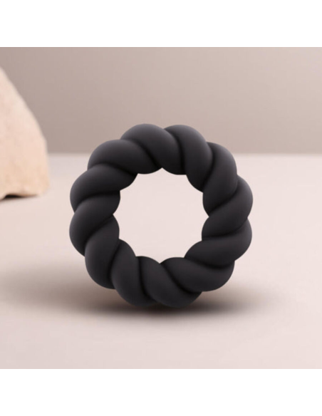 ROCKS- OFF - TWIST ANILLO MASTURBADOR SILICONA NEGRO