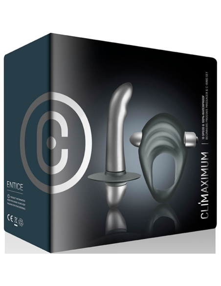 CLIMAXIMUM - ENTICE KIT ANILLO PARA PENE VIBRADOR PRÓSTATA PRINCIPIANTES