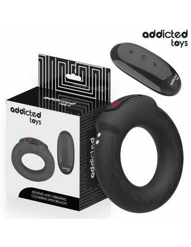 ADDICTED TOYS - ANILLO PENE VIBRADOR EFECTO CALOR CONTROL REMOTO