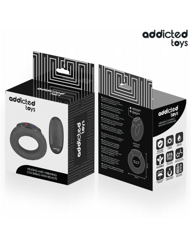 ADDICTED TOYS - ANILLO PENE VIBRADOR EFECTO CALOR CONTROL REMOTO