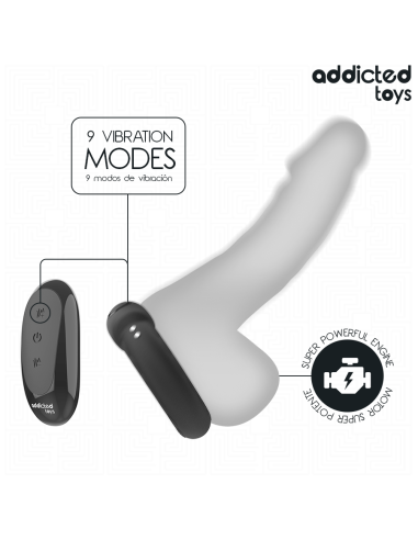 ADDICTED TOYS - ANILLO PENE VIBRADOR EFECTO CALOR CONTROL REMOTO