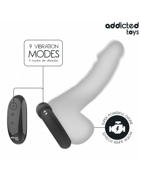 ADDICTED TOYS - ANILLO PENE VIBRADOR EFECTO CALOR CONTROL REMOTO
