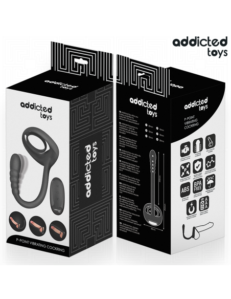 ADDICTED TOYS - ANILLO PENE VIBRADOR PUNTO·P CONTROL REMOTO