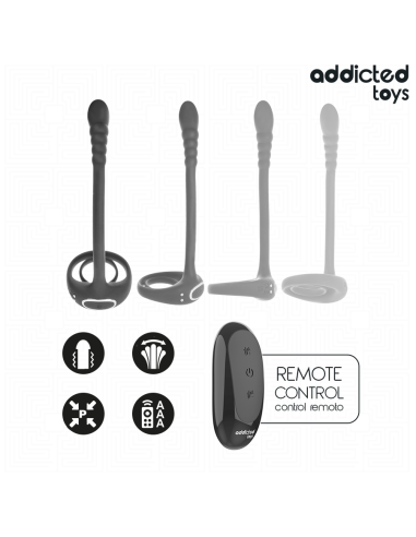 ADDICTED TOYS - ANILLO PENE VIBRADOR PUNTO·P CONTROL REMOTO