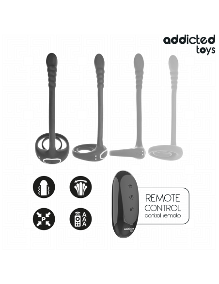 ADDICTED TOYS - ANILLO PENE VIBRADOR PUNTO·P CONTROL REMOTO