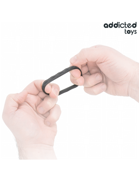ADDICTED TOYS - SET ANILLOS PENE TEXTURIZADOS 4 TAMAÑOS