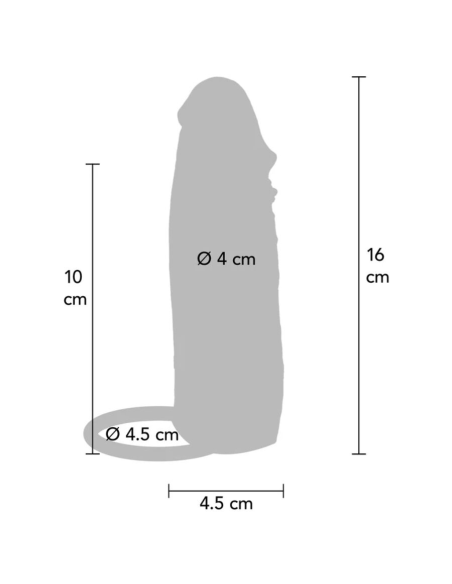 GET REAL - FUNDA HYDRATED SKIN DE SILICONA PARA PENE CARAMELO 16 CM