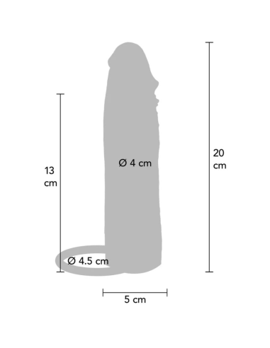 GET REAL - FUNDA HYDRATED SKIN DE SILICONA PARA PENE CARAMELO 20 CM