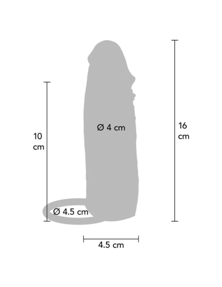 GET REAL - FUNDA HYDRATED SKIN DE SILICONA CON VIBRACIÓN PARA PENE CARAMELO 16 CM