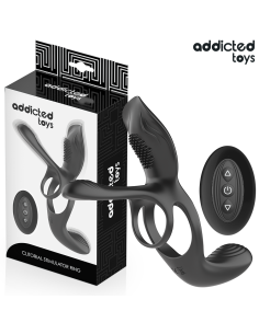 ADDICTED TOYS - ANILLO DOBLE PARA EL PENE CON ESTIMULADOR DE CLÍTORIS