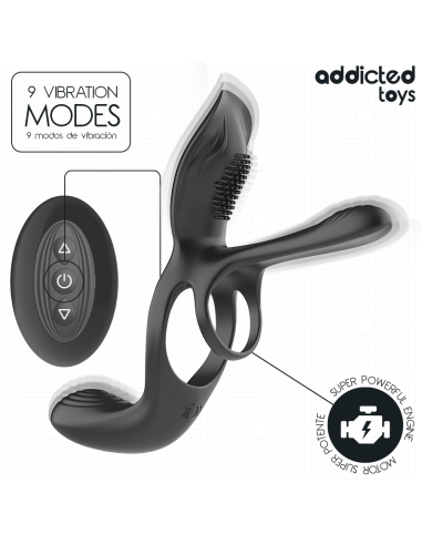 ADDICTED TOYS - ANILLO DOBLE PARA EL PENE CON ESTIMULADOR DE CLÍTORIS