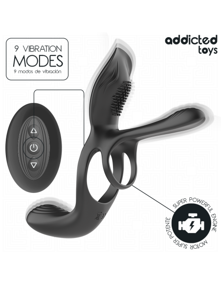 ADDICTED TOYS - ANILLO DOBLE PARA EL PENE CON ESTIMULADOR DE CLÍTORIS