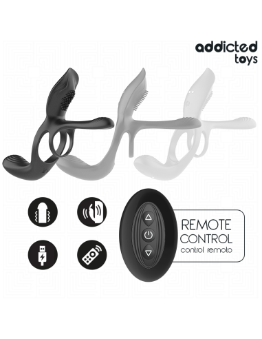 ADDICTED TOYS - ANILLO DOBLE PARA EL PENE CON ESTIMULADOR DE CLÍTORIS