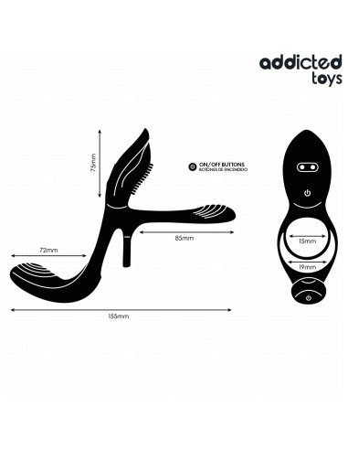 ADDICTED TOYS - ANILLO DOBLE PARA EL PENE CON ESTIMULADOR DE CLÍTORIS