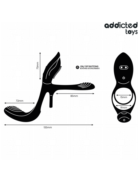 ADDICTED TOYS - ANILLO DOBLE PARA EL PENE CON ESTIMULADOR DE CLÍTORIS