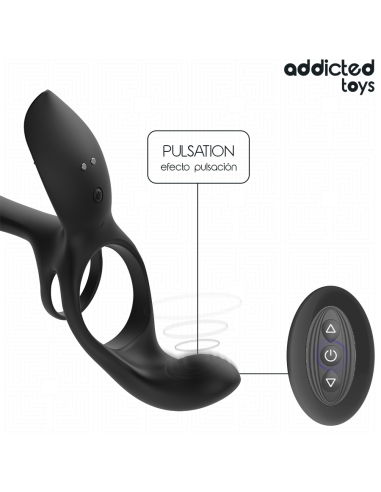 ADDICTED TOYS - ANILLO DOBLE PARA EL PENE CON ESTIMULADOR DE CLÍTORIS