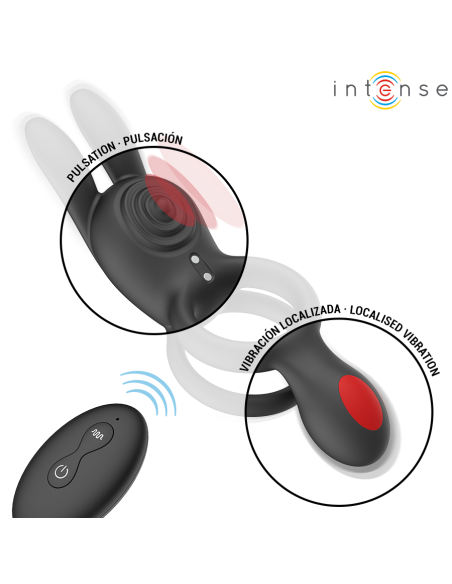 INTENSE - QUINN ANILLO DOBLE CON VIBRACIÓN CONTROL REMOTO