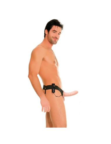 FETISH FANTASY SERIES - ARNÉS HUECO VIBRADOR PARA EL Y ELLA NATURAL 14CM