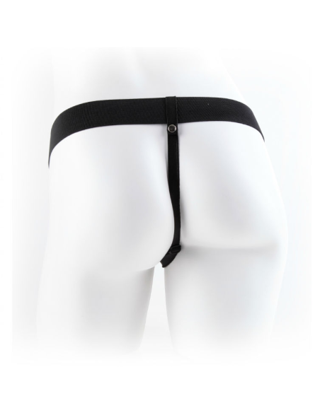 FETISH FANTASY SERIES - 7 HOLLOW STRAP-ON WITH BALLS 17.8CM NATURAL