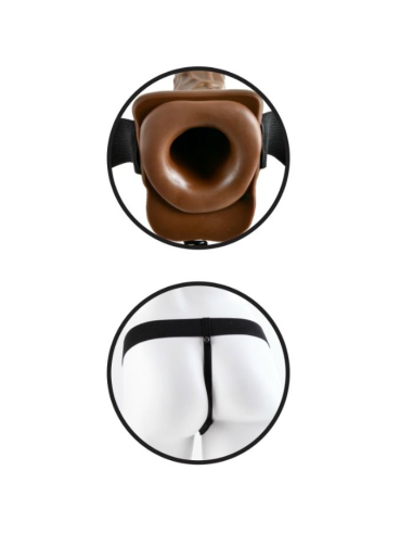 FETISH FANTASY SERIES - STRAP-ON HUECO CON TESTÍCULOS 17.8 CM