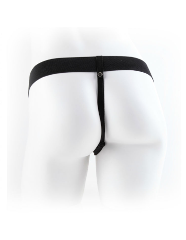 FETISH FANTASY SERIES - 9 HOLLOW STRAP-ON WITH BALLS 22.9CM NATURAL