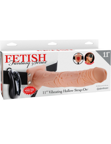 FETISH FANTASY SERIES - 11 ARNES VIBRADOR CON TESTICULOS HUECO MAN 27.9 CM NATURAL