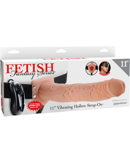 FETISH FANTASY SERIES - 11 ARNES VIBRADOR CON TESTICULOS HUECO MAN 27.9 CM NATURAL