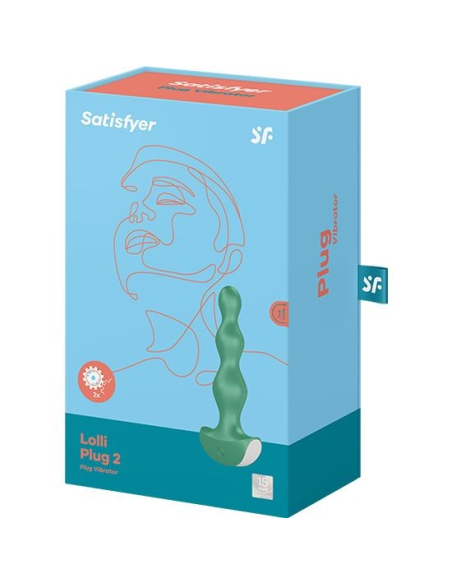 SATISFYER - LOLLI PLUG 2 PLUG VIBRATOR VERDE