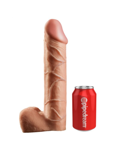 KING COCK - STRAP-ON CON DILDO HUECO 30.5 CM Y TIRANTES COLOR CARNE
