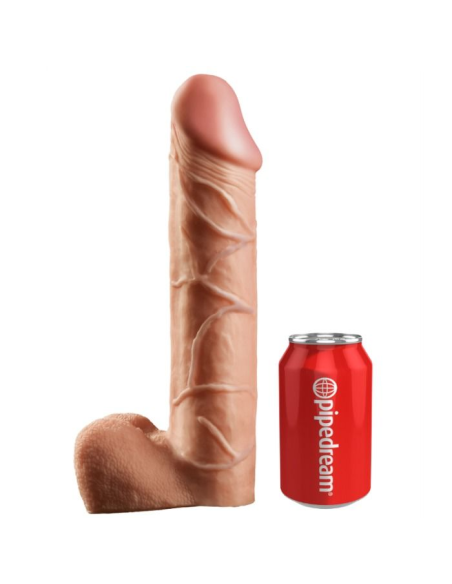 KING COCK - STRAP-ON CON DILDO HUECO 30.5 CM Y TIRANTES COLOR CARNE