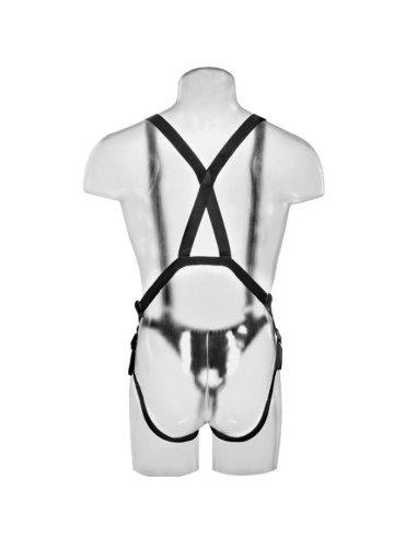 KING COCK - STRAP-ON CON DILDO HUECO 30.5 CM Y TIRANTES COLOR CARNE
