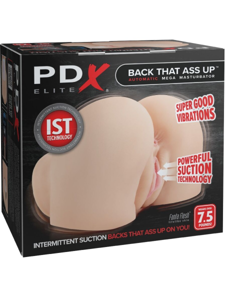 PDX ELITE - BACK THAT ASS UP MASTURBADOR VAGINA Y ANO REALÍSTICO CON VIBRACIÓN