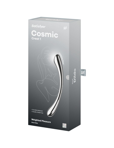 SATISFYER - COSMIC CREST 1 DILDO ACERO INOXIDABLE DOBLE USO