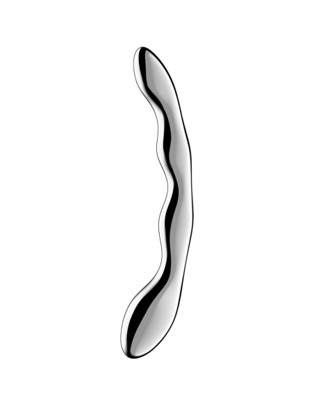 SATISFYER - COSMIC CREST 2 DILDO ACERO INOXIDABLE DOBLE USO