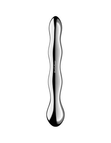 SATISFYER - COSMIC CREST 2 DILDO ACERO INOXIDABLE DOBLE USO